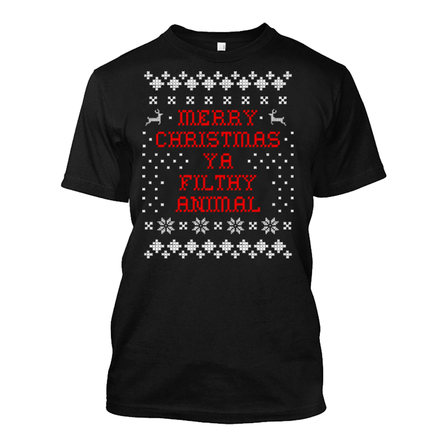 Men's Merry Christmas Ya Filthy Animal - Tshirt