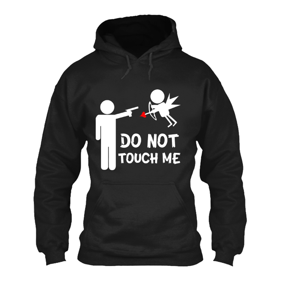 Men's Do Not Touch Me Cupid Angel Arrow Anti-Valentine'S - Hoodie