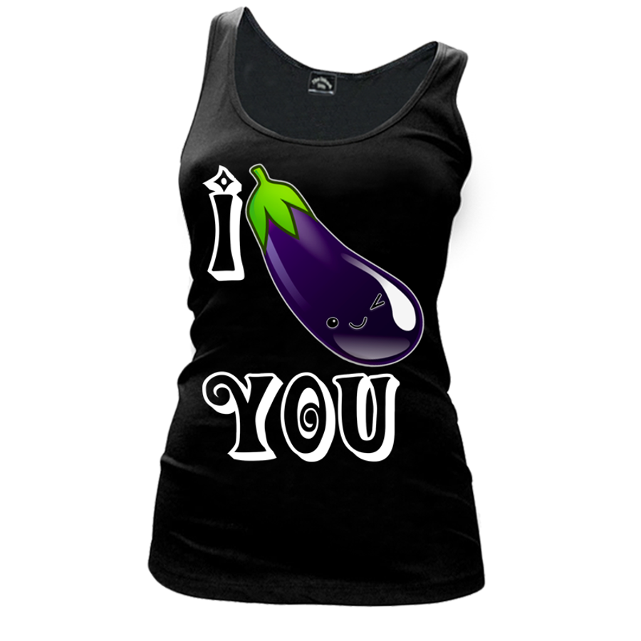 Women's I Love You (Eggplant Emoji) - Tank Top