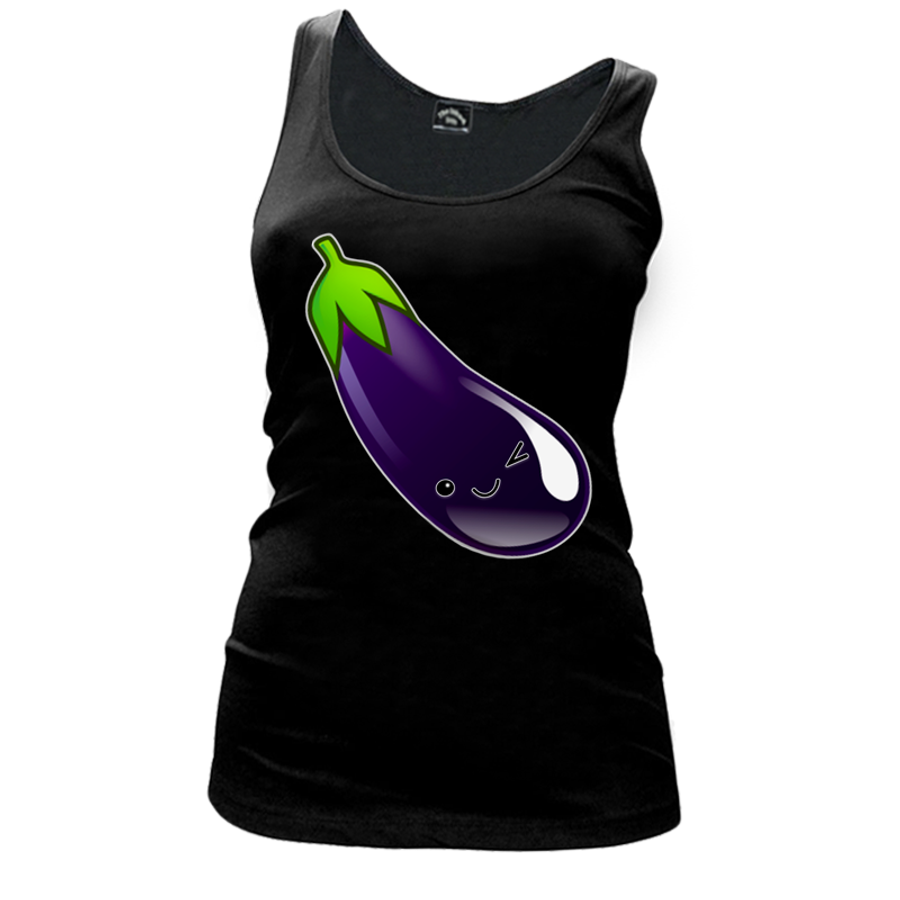 Women's Naughty Eggplant Emoji - Tank Top