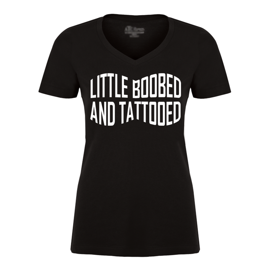 Women's Little Boobed And Tattooed (New) - Tshirt