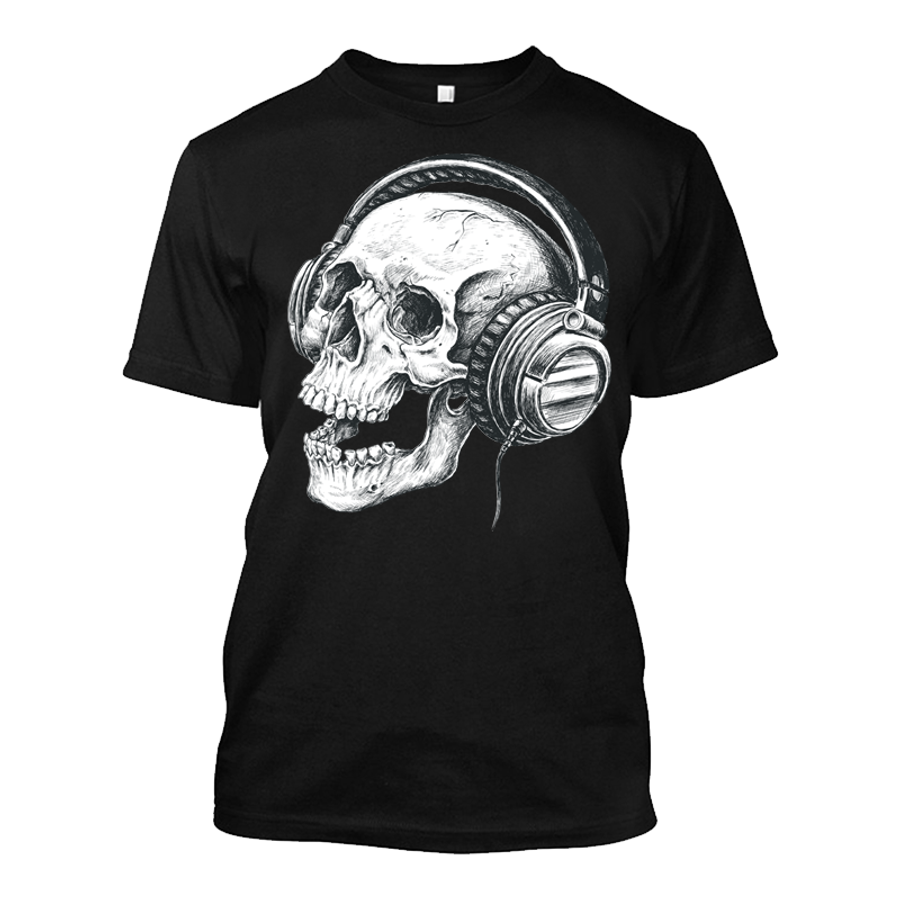 Men's Skull & Music - Tshirt