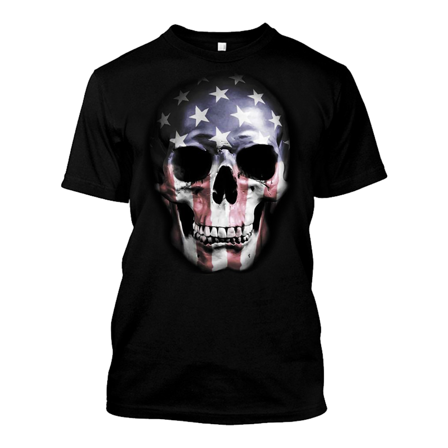 Men's USA Skull Flag - Tshirt