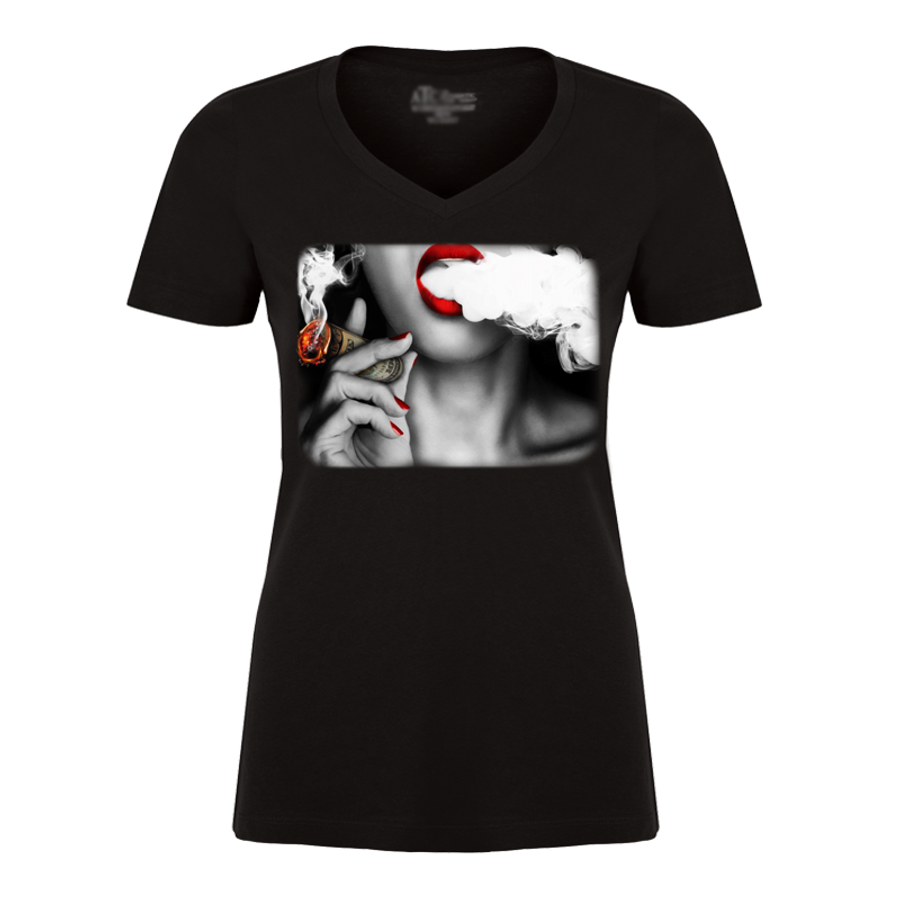 Women's Smoking Money Cigar - Tshirt