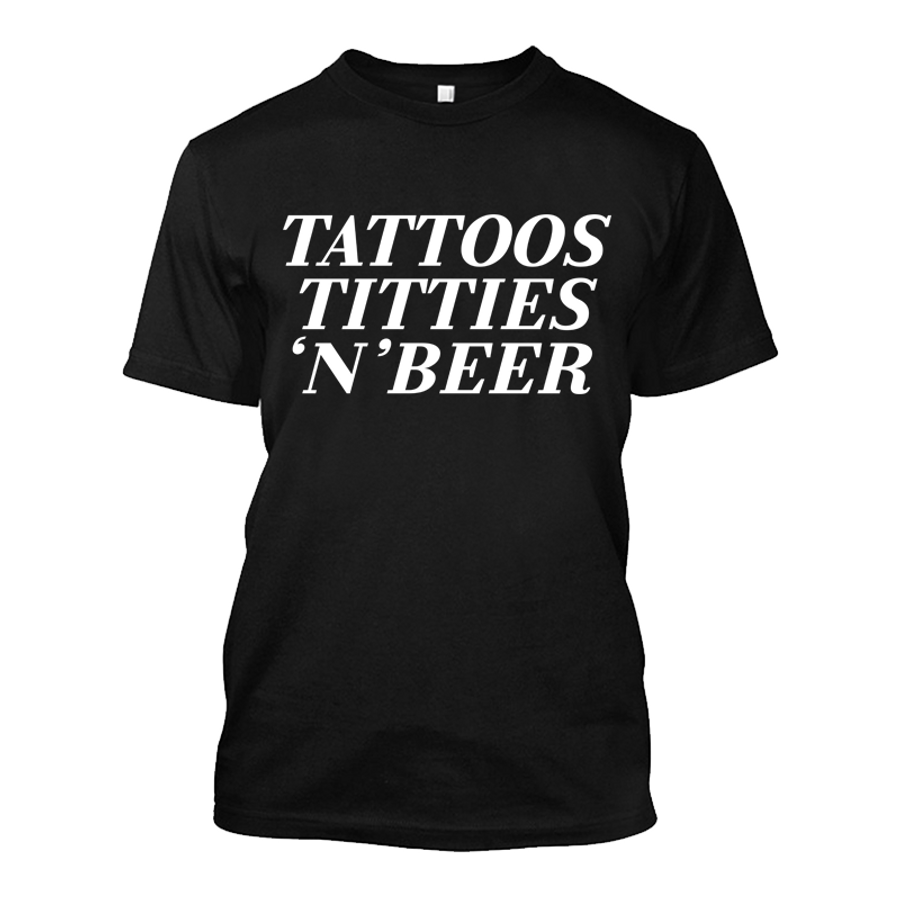 Men's Tattoos Titties & Beer - Tshirt