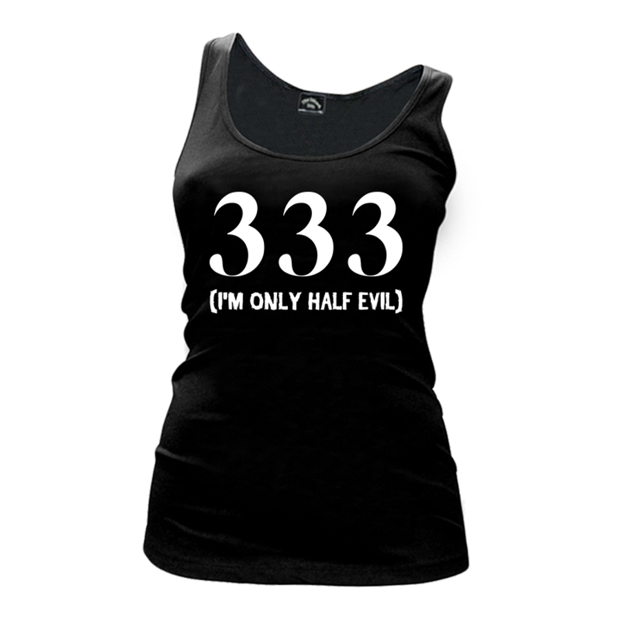 Women's 333 I'm Only Half Evil (Halloween) - Tank Top