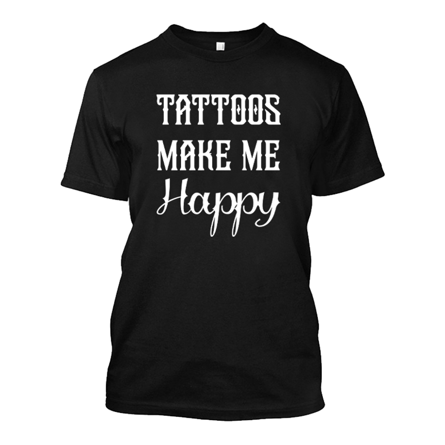 Men's Tattoos Make Me Happy V1 - Tshirt