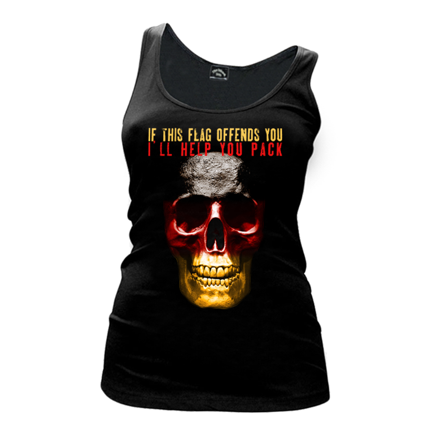 Women's If This Flag Offends You I'll Help You Pack (Germany) - Tank Top