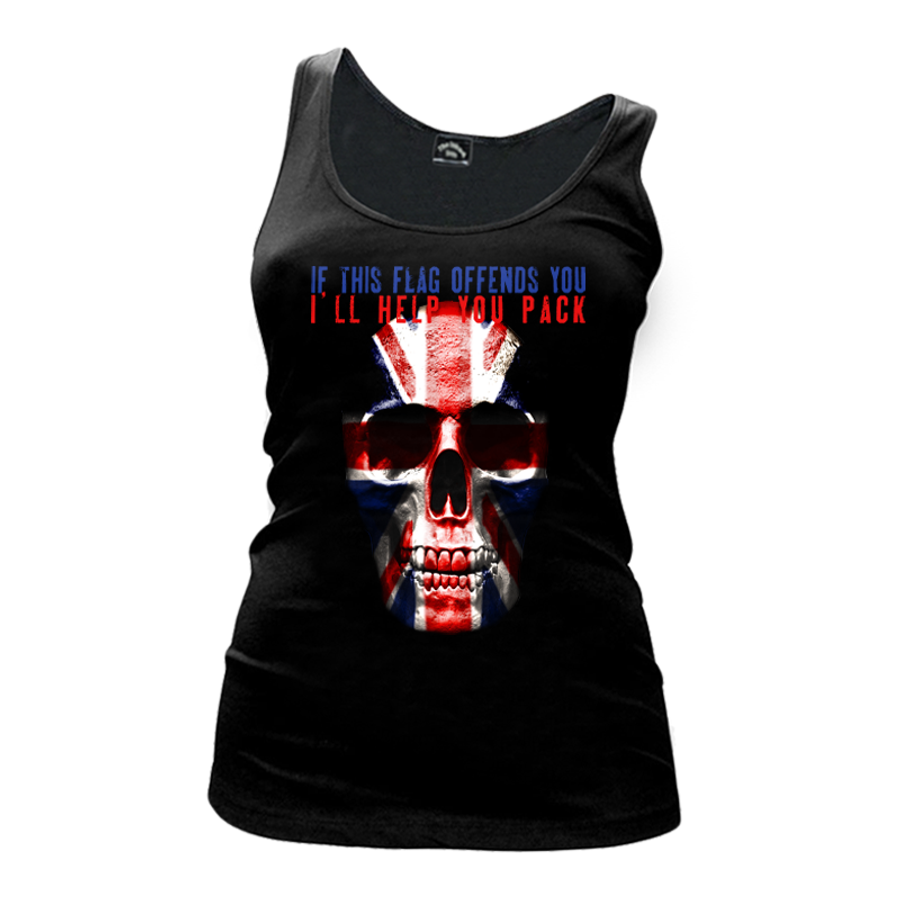 Women's If This Flag Offends You I'll Help You Pack (United Kingdom) - Tank Top