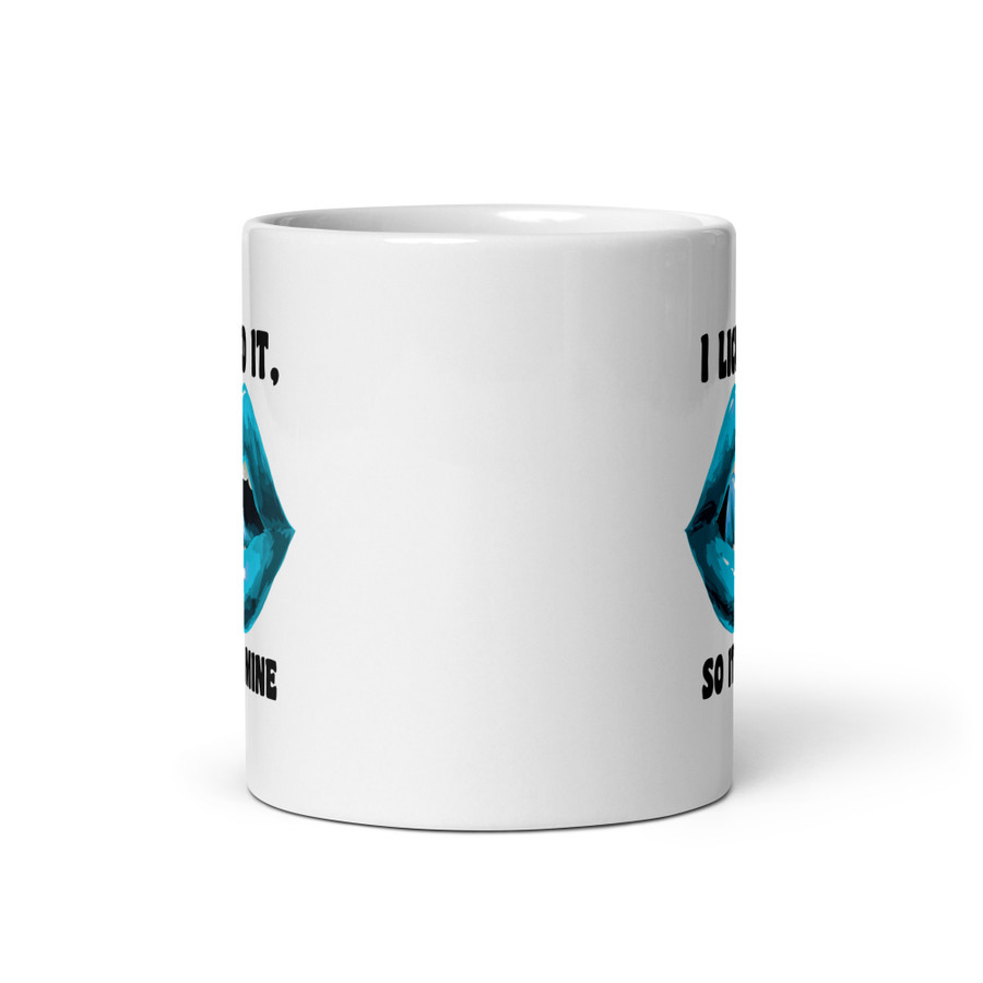 I Licked It So It's Mine (Blue Lips) - White Glossy Mug