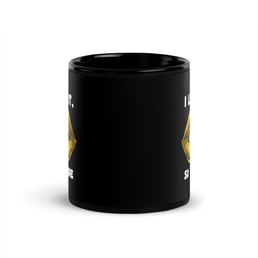 I Licked It So It's Mine (Gold Lips) - Black Glossy Mug