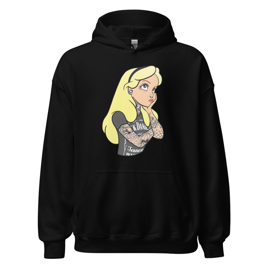 Unisex Disney Tattooed Characters - Black Hoodie