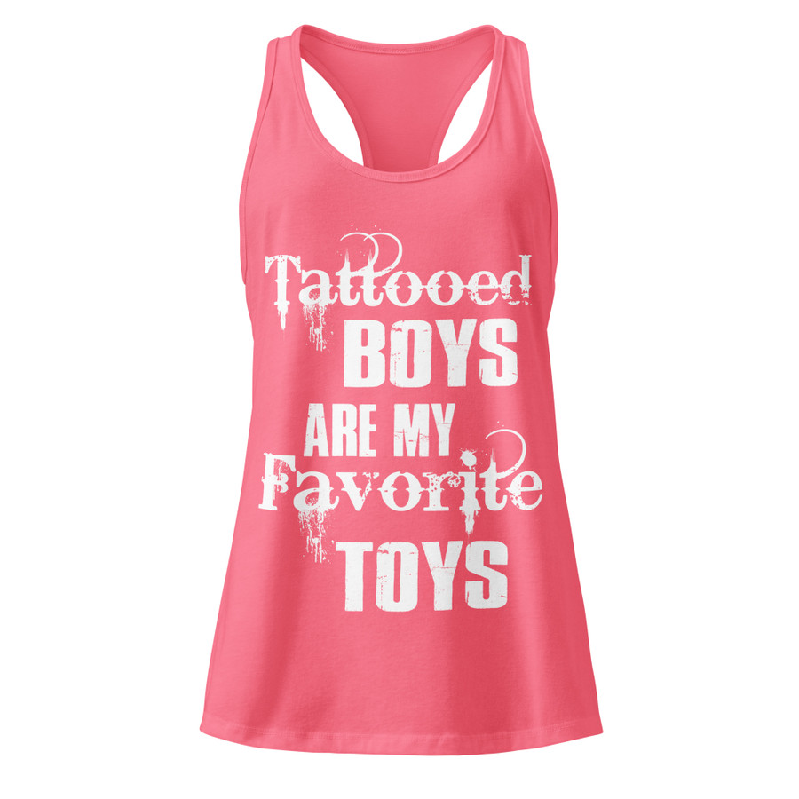 Women’s Tattooed Boys Are My Favorite Toys - Tank Top (White Print)