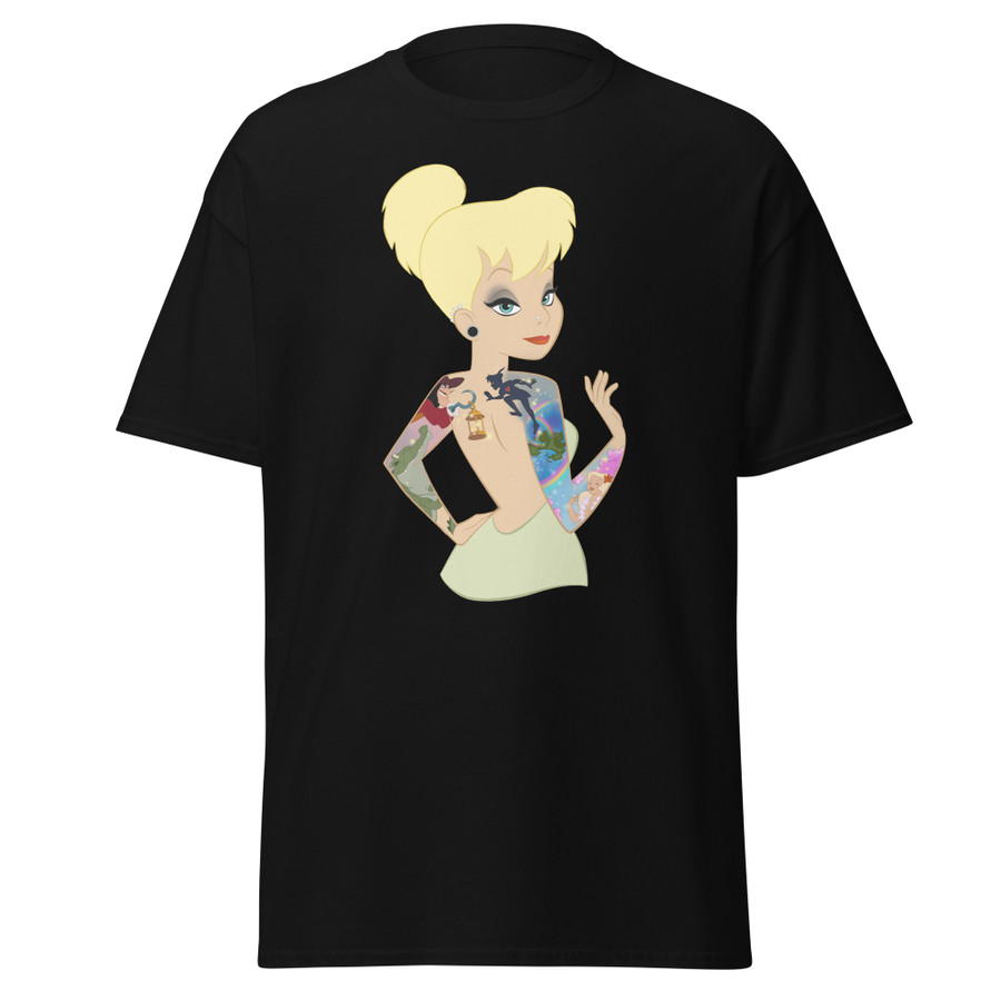 Unisex Tinker Bell Disney Tattooed Characters - Black Shirt