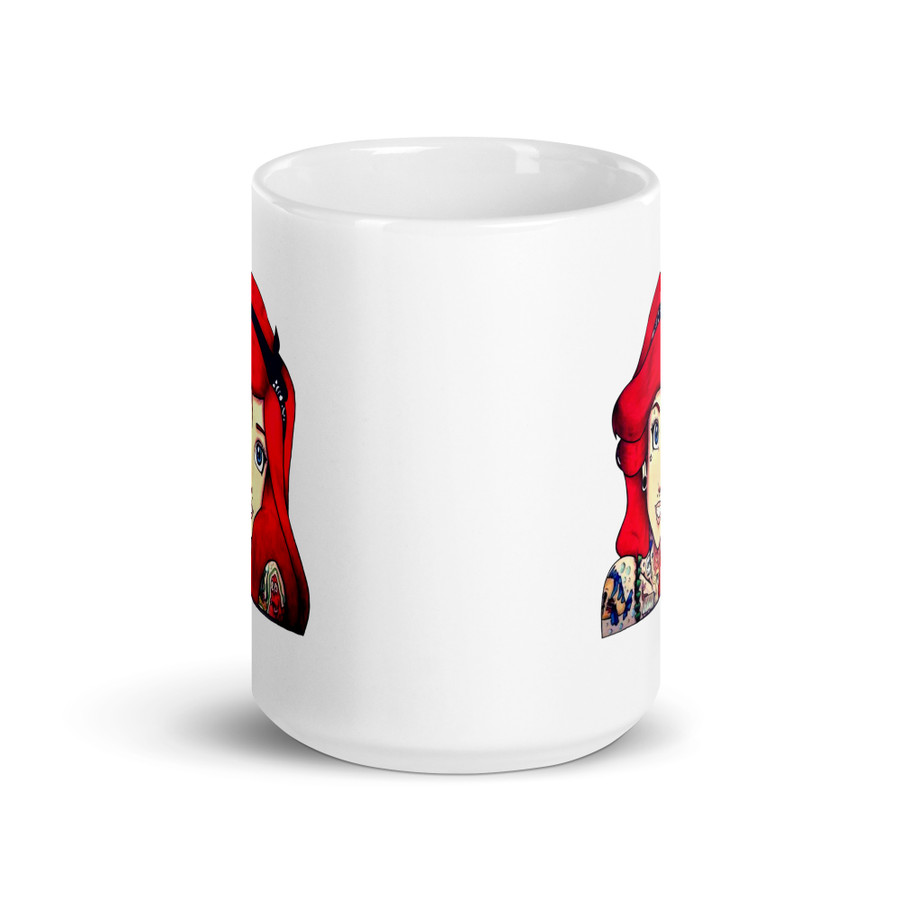 Tattooed Ariel2 (Disney) - White Glossy Mug