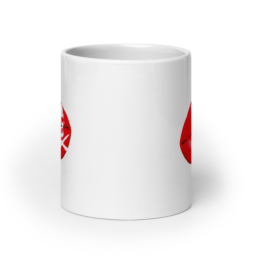 Deadly Kiss Lips (Red Lips) - White Glossy Mug