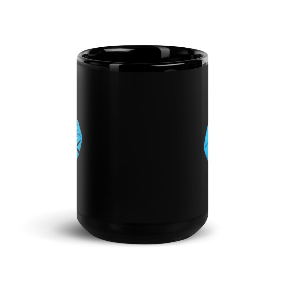 Deadly Kiss Lips (Blue Lips) - Black Glossy Mug
