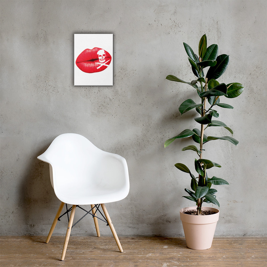 Deadly Kiss Lips (Red Lips) - Canvas