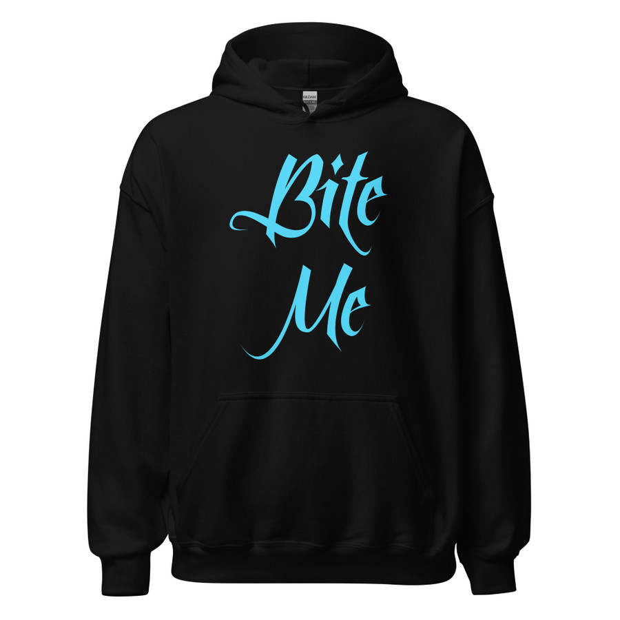 Unisex Bite Me - Hoodie (Blue Print)
