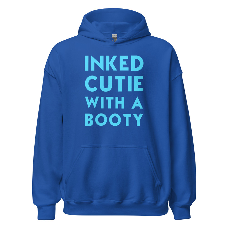Unisex Inked Cutie With A Booty - Hoodie (Blue Print)