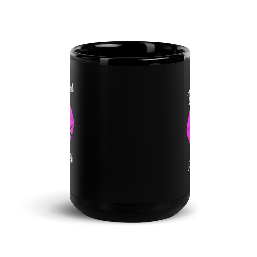 Inked Pierced And Sexy (Pink Lips) - Black Glossy Mug