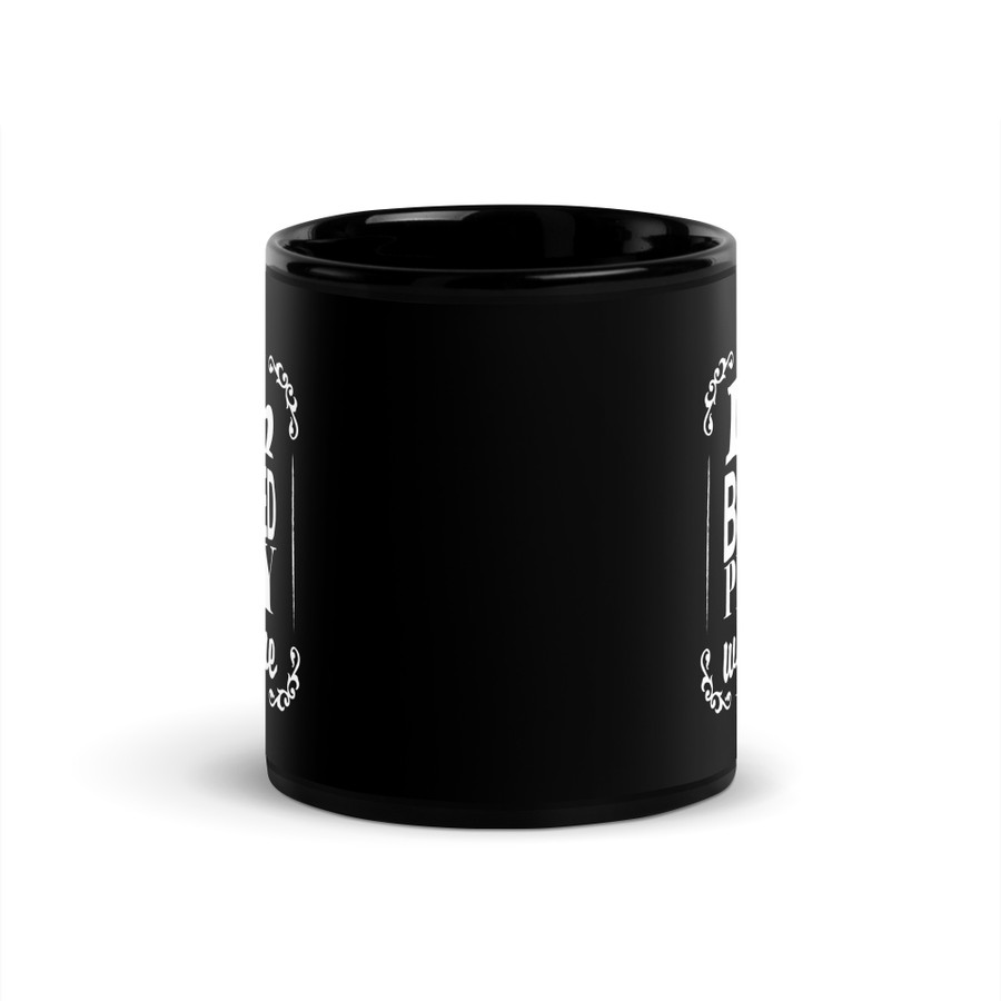 I'M Bored Play With Me - Black Glossy Mug (White Print)