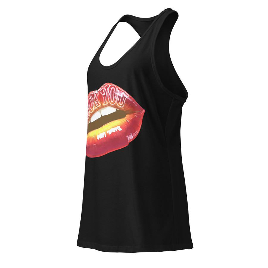 Women’s Fuck You (Red Lips) - Black Tank Top
