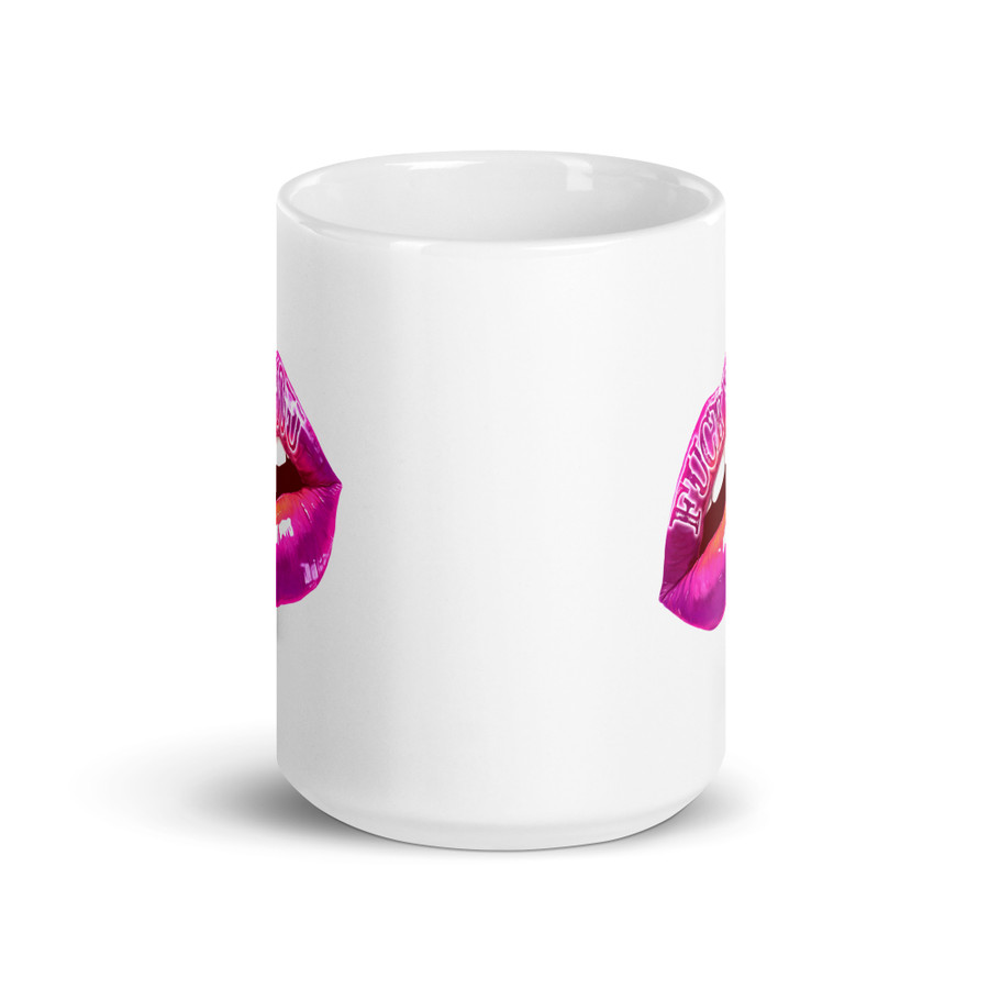 Fuck You (Pink Lips) - White Glossy Mug