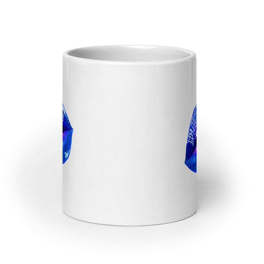 Fuck You (Blue Lips) - White Glossy Mug