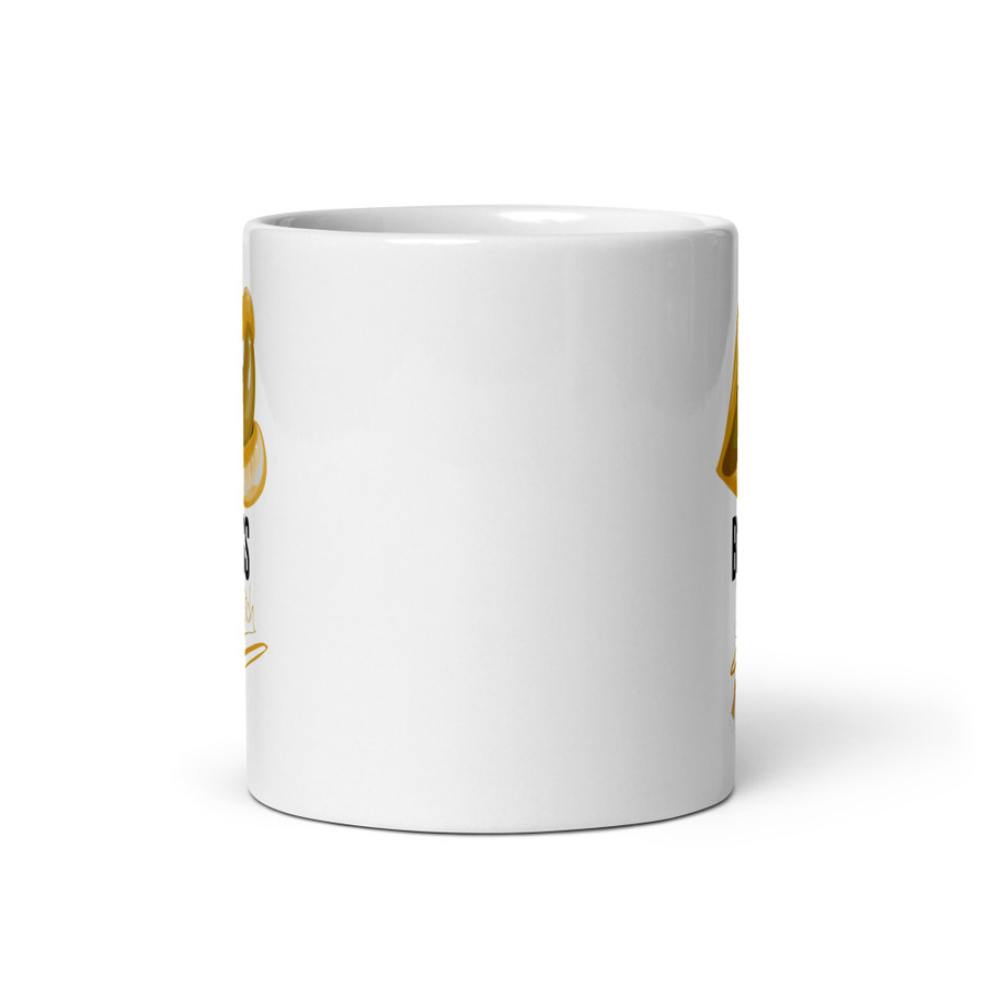Boss Bitch (Gold Lips) - White Glossy Mug