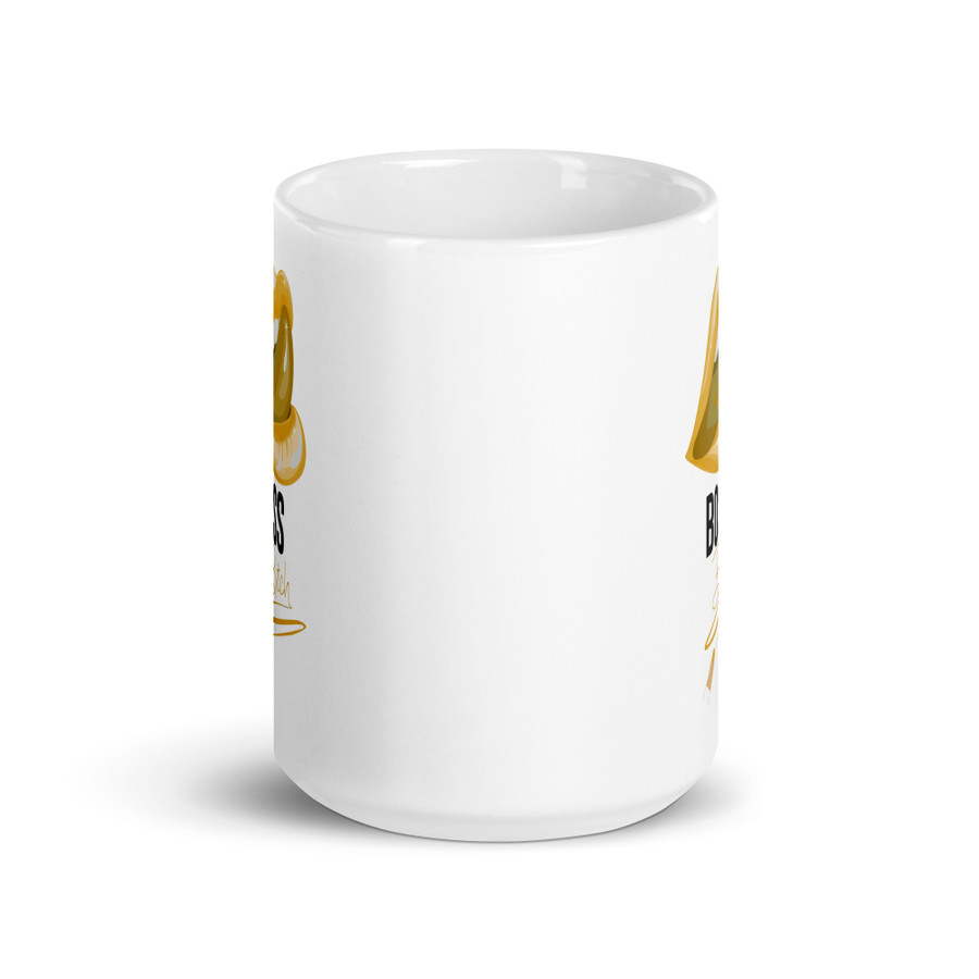 Boss Bitch (Gold Lips) - White Glossy Mug
