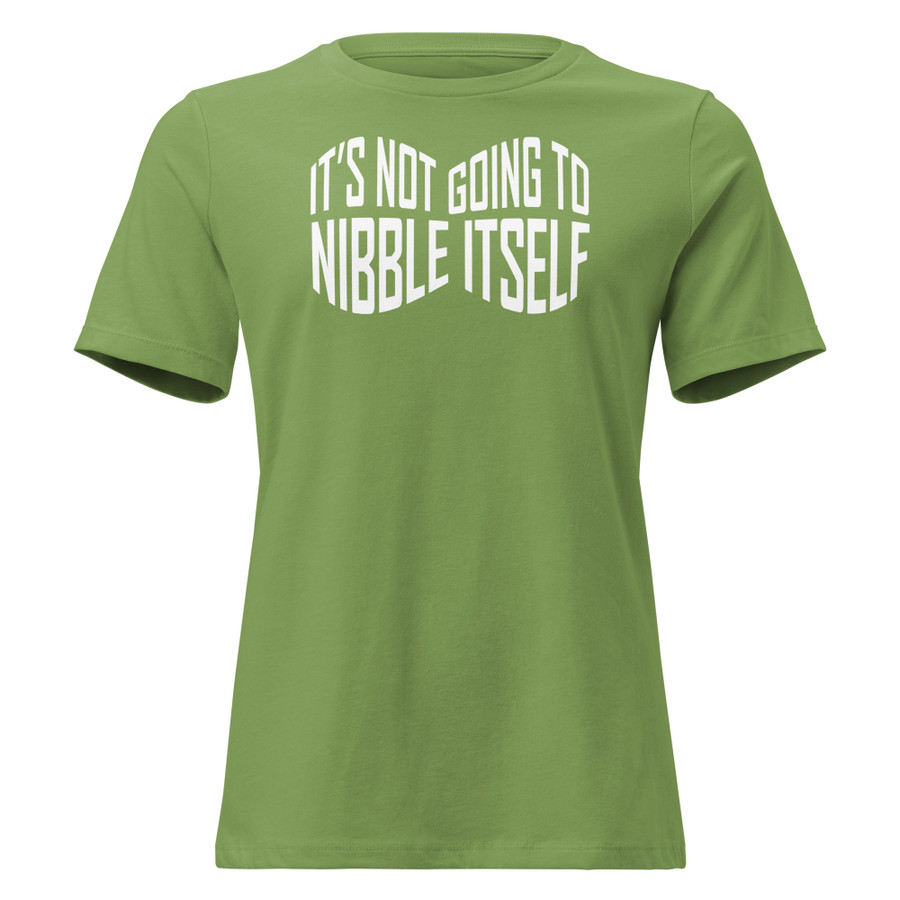 Women's It'S Not Going To Nibble Itself - Shirt (White Print)