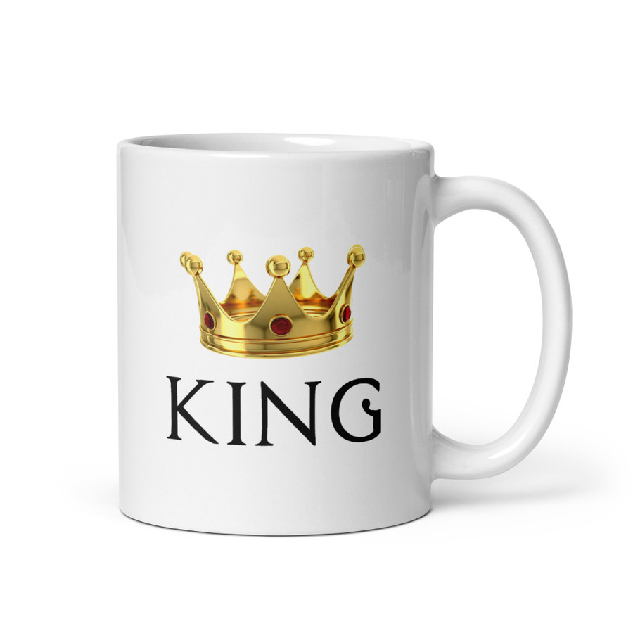King - White Glossy Mug