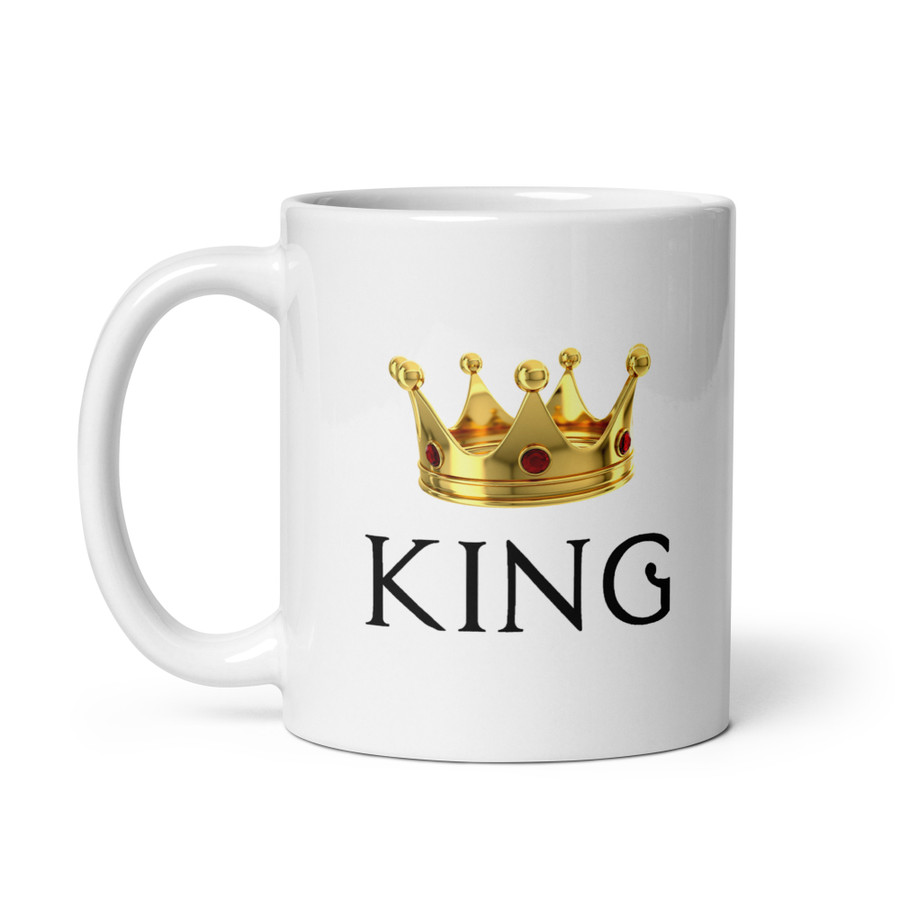King - White Glossy Mug