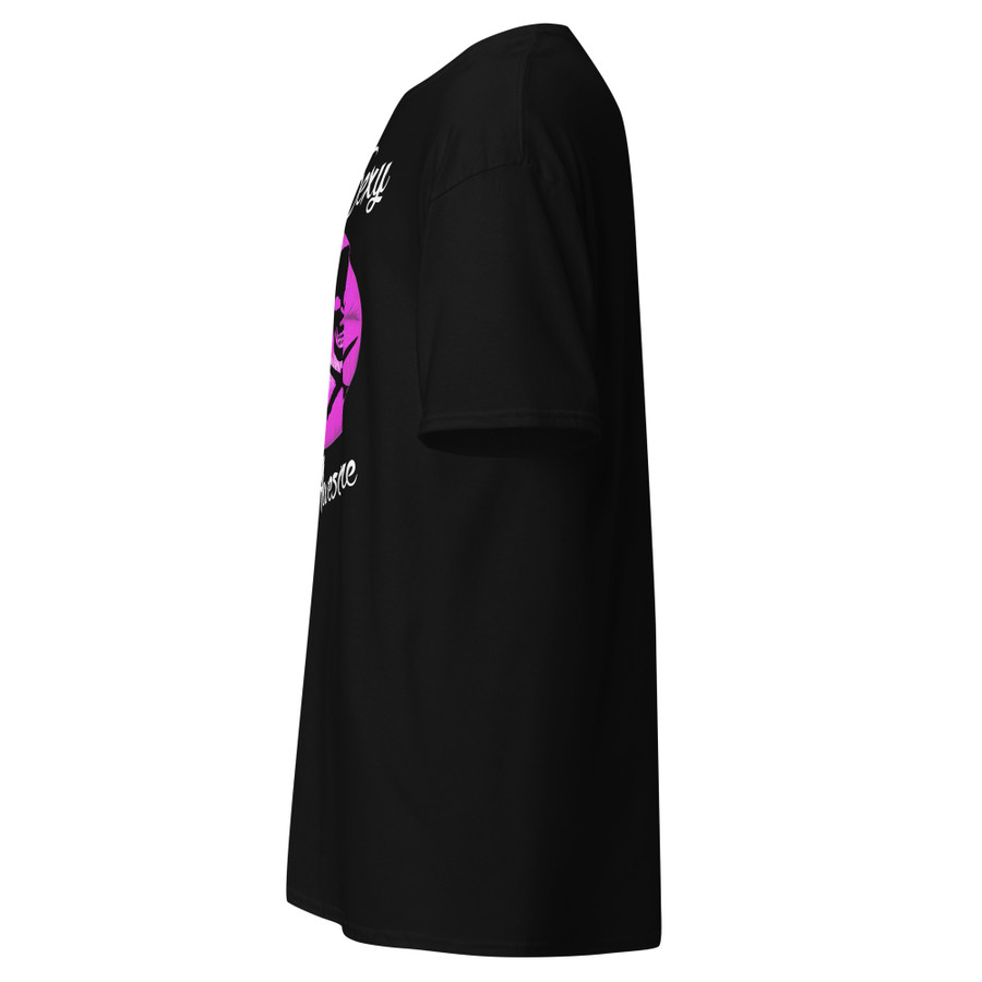 Unisex Inked Sexy And Awesome (Pink Lips) - Black Shirt