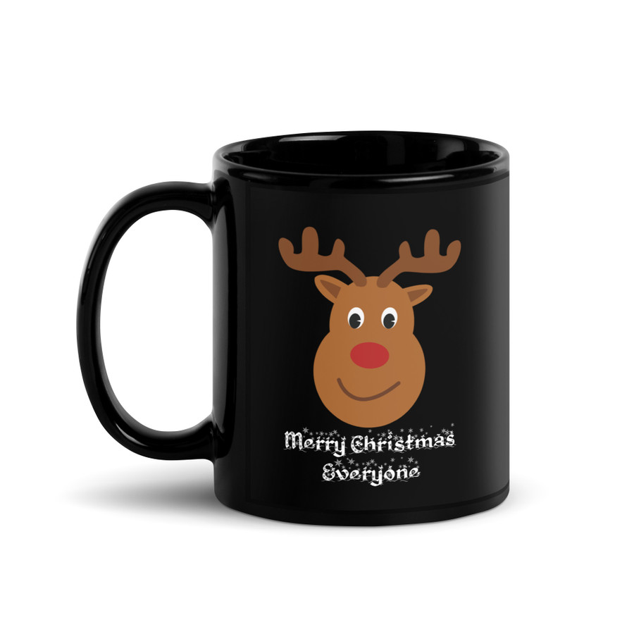 Merry Christmas Everyone - Black Glossy Mug