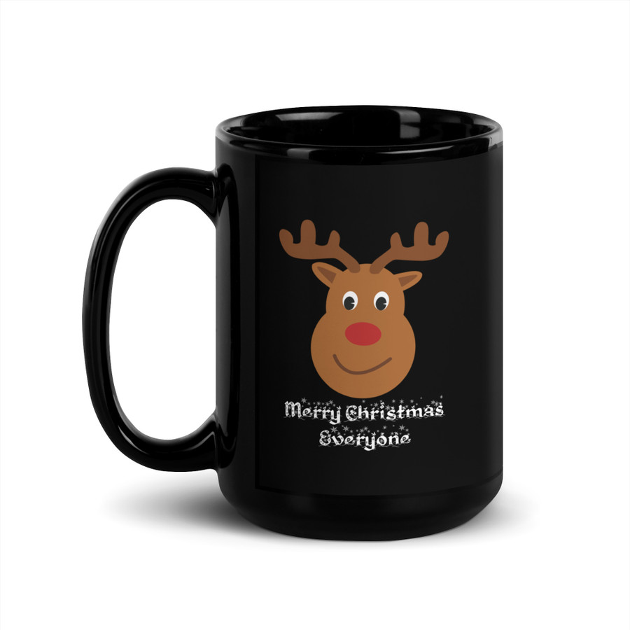 Merry Christmas Everyone - Black Glossy Mug