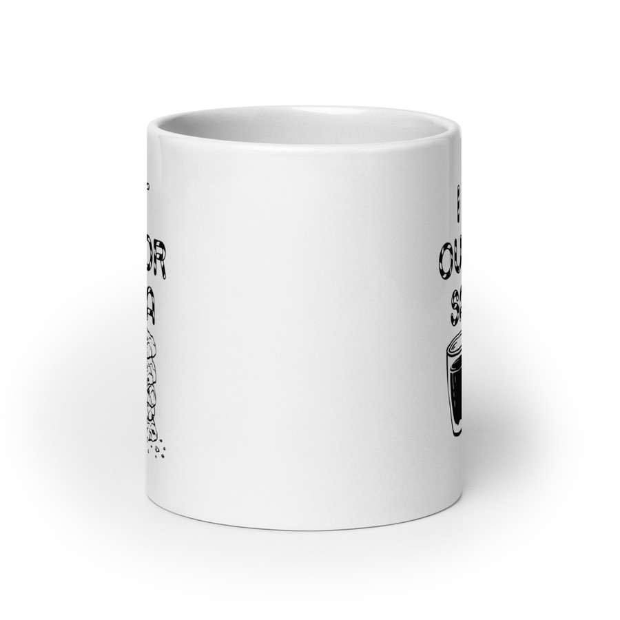I Put Out For Santa - White Glossy Mug (Black Print)