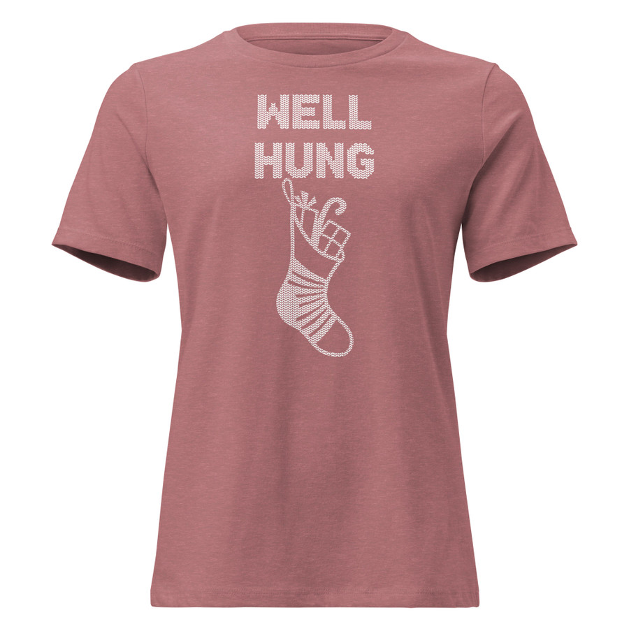 Women's Well Hung - Shirt (White Print)