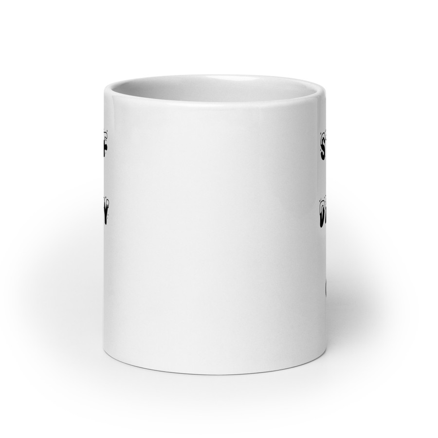 Stuff Me Daddy - White Glossy Mug (Black Print)