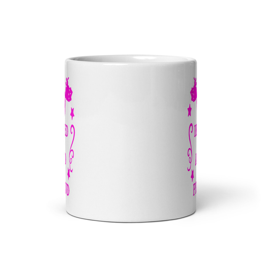 Inked And Proud - White Glossy Mug (Pink Print)