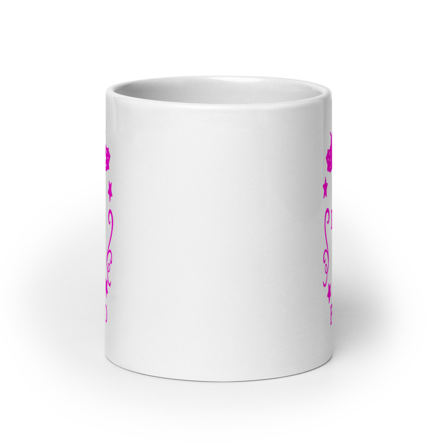 Inked And Proud - White Glossy Mug (Pink Print)