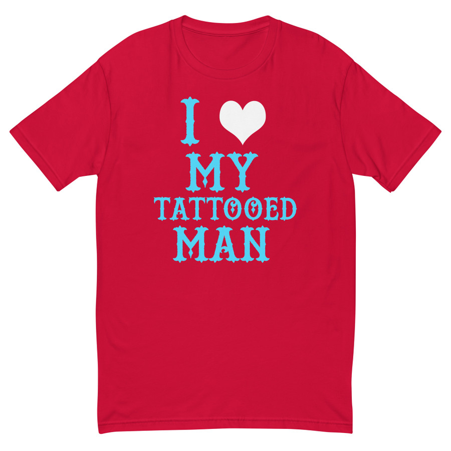 Men's I Heart My Tattooed Man - Shirt (Blue Print)
