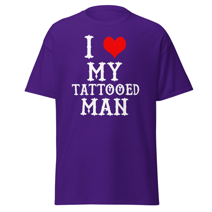 Unisex I Heart My Tattooed Man - Shirt (White Print)