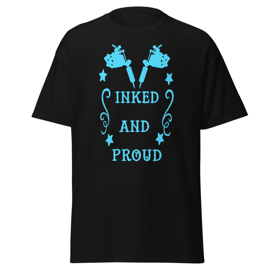 Unisex Inked And Proud - Shirt (Blue Print)