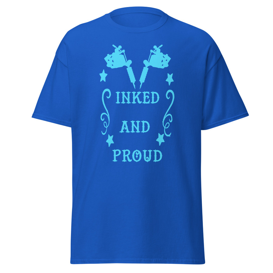 Unisex Inked And Proud - Shirt (Blue Print)