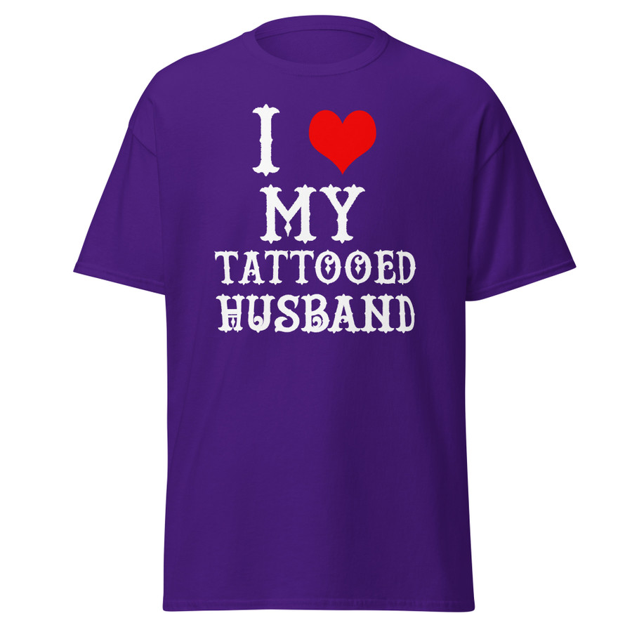 Unisex I Heart My Tattooed Husband - Shirt (White Print)