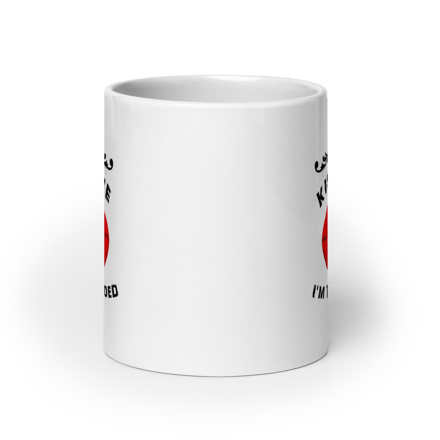 Kiss Me I Am Tattooed (Red Lips) - White Glossy Mug