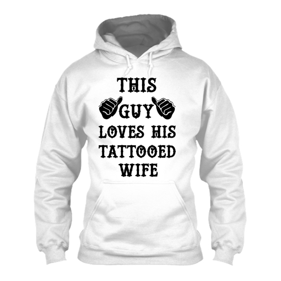 Men's This Guy Loves His Tattooed Wife - Hoodie