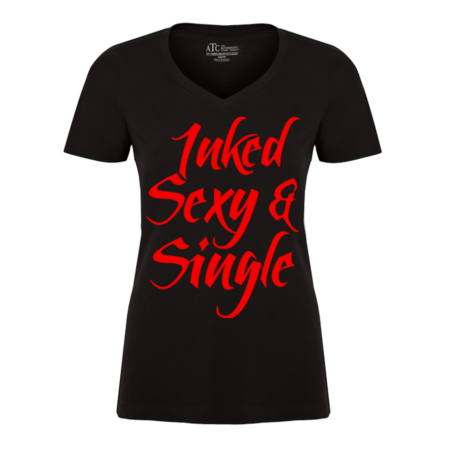 Women's Inked Sexy And Single - Tshirt